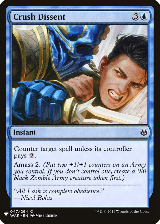 Crush Dissent [Mystery Booster] | L.A. Mood Comics and Games