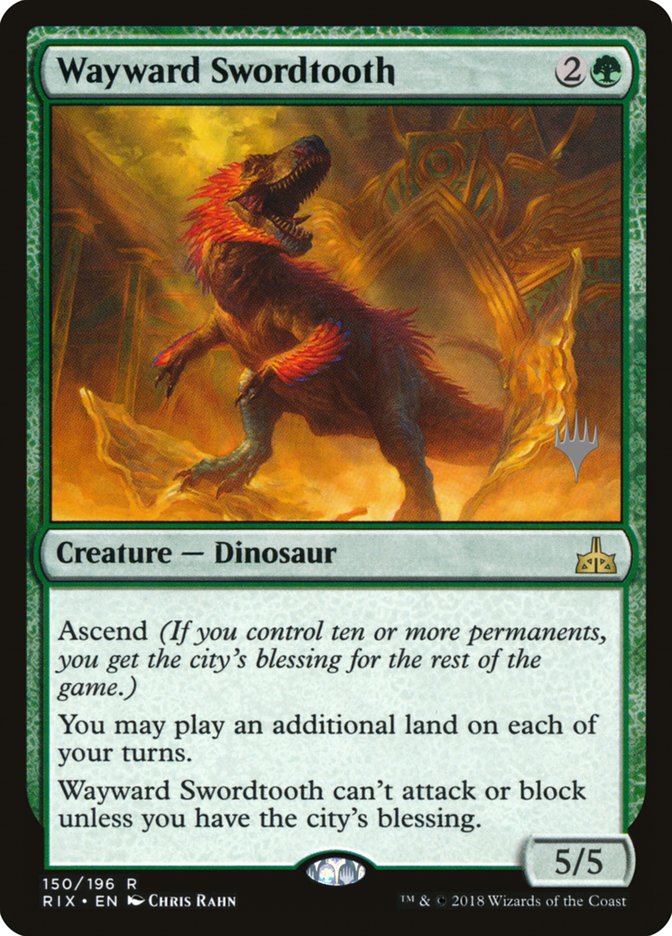 Wayward Swordtooth (Promo Pack) [Rivals of Ixalan Promos] | L.A. Mood Comics and Games