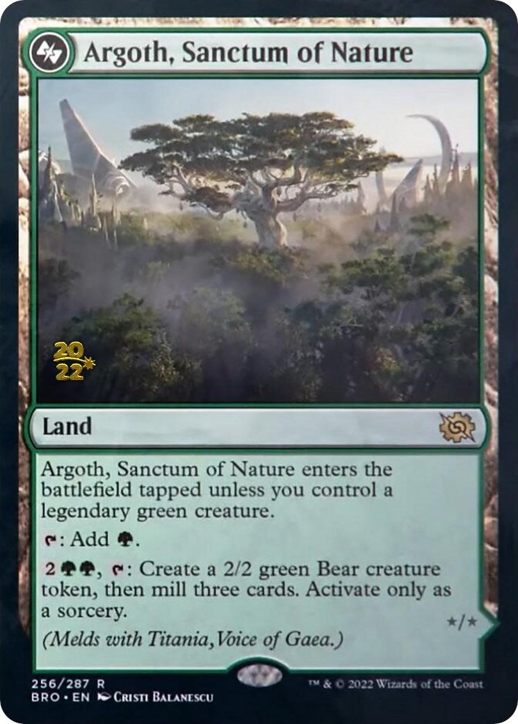 Argoth, Sanctum of Nature [The Brothers' War Prerelease Promos] | L.A. Mood Comics and Games