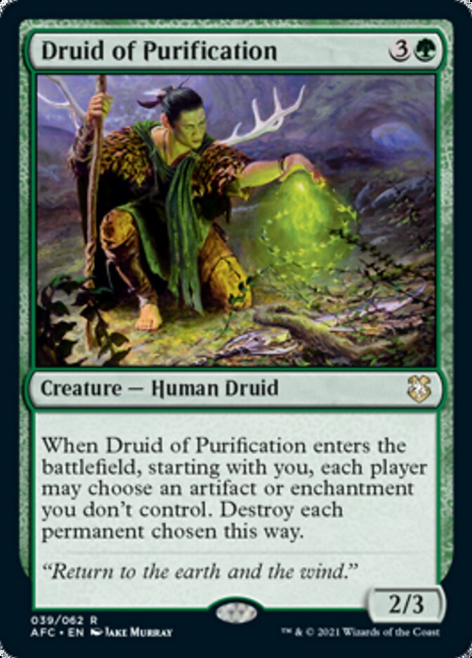 Druid of Purification [Dungeons & Dragons: Adventures in the Forgotten Realms Commander] | L.A. Mood Comics and Games