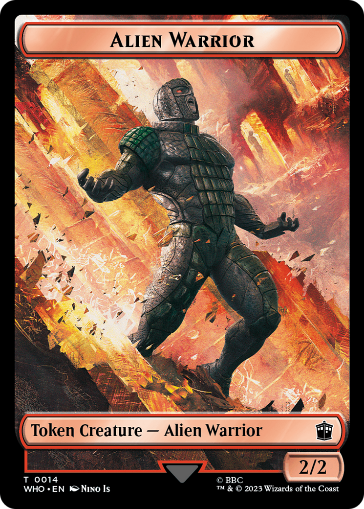 Alien Rhino // Alien Warrior Double-Sided Token [Doctor Who Tokens] | L.A. Mood Comics and Games