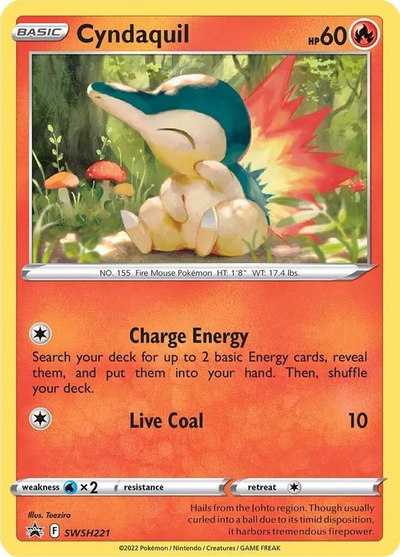 Cyndaquil (SWSH221) (Cosmos Holo) [Sword & Shield: Black Star Promos] | L.A. Mood Comics and Games