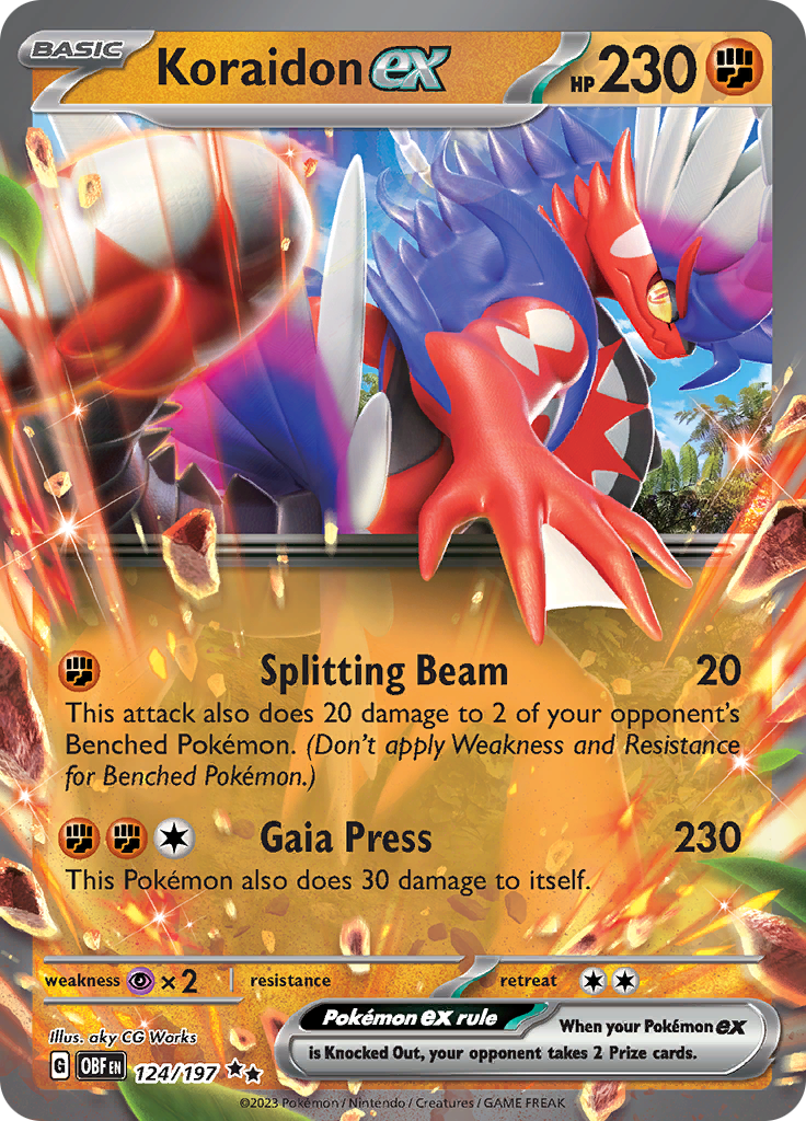 Koraidon ex (124/197) [Scarlet & Violet: Obsidian Flames] | L.A. Mood Comics and Games