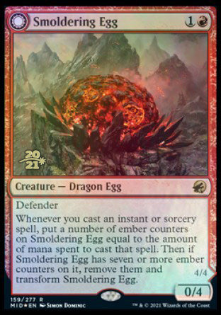 Smoldering Egg // Ashmouth Dragon [Innistrad: Midnight Hunt Prerelease Promos] | L.A. Mood Comics and Games