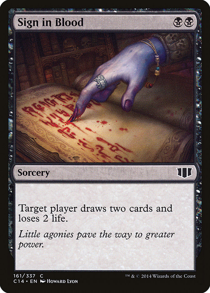 Sign in Blood [Commander 2014] | L.A. Mood Comics and Games
