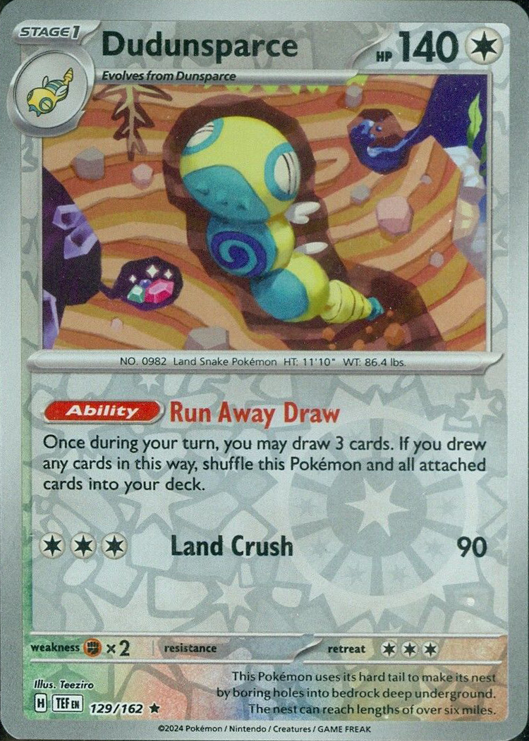 Dudunsparce (129/162) [Scarlet & Violet: Temporal Forces] | L.A. Mood Comics and Games
