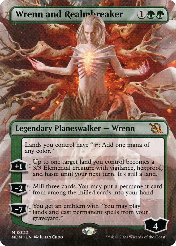 Wrenn and Realmbreaker (Borderless Alternate Art) [March of the Machine] | L.A. Mood Comics and Games