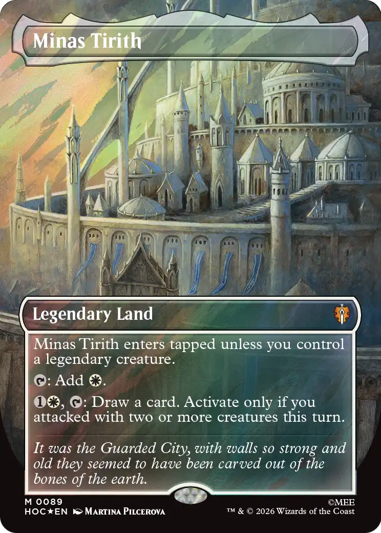 Minas Tirith (Borderless) (Surge Foil) [The Hobbit: Eternal-Legal] | L.A. Mood Comics and Games
