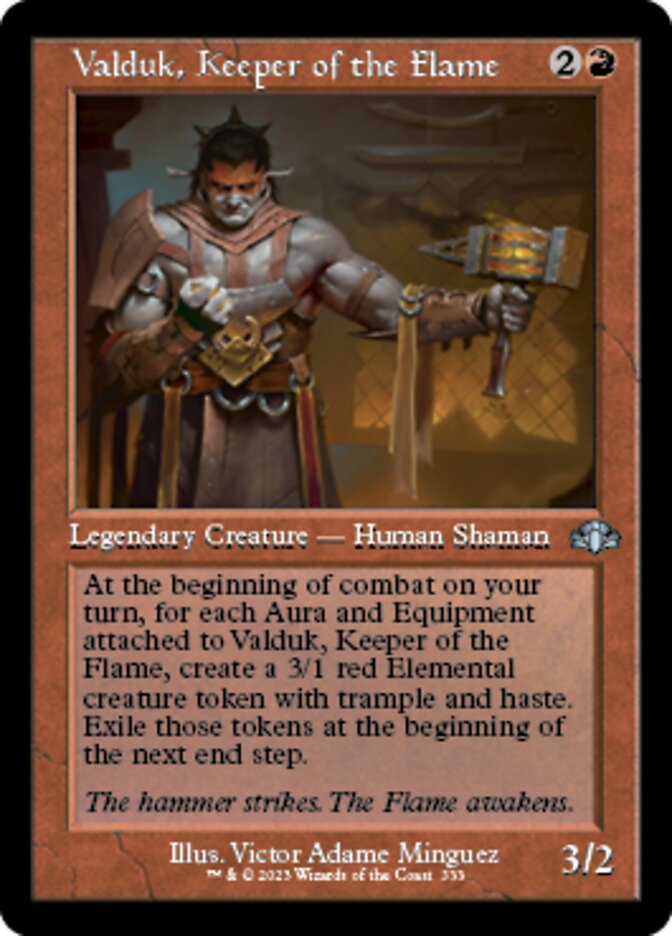 Valduk, Keeper of the Flame (Retro) [Dominaria Remastered] | L.A. Mood Comics and Games