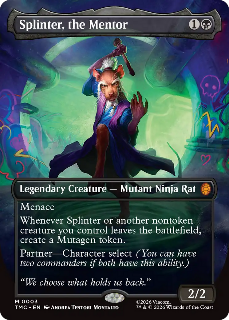 Splinter, the Mentor (Borderless) [Teenage Mutant Ninja Turtles Commander] | L.A. Mood Comics and Games