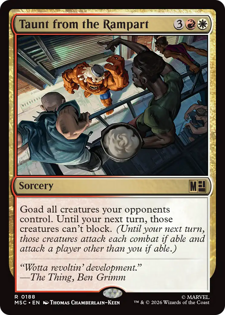 Taunt from the Rampart (Surge Foil) [Marvel Super Heroes Commander] | L.A. Mood Comics and Games