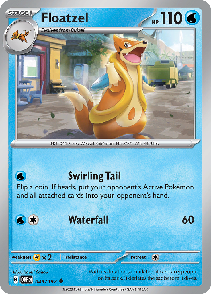 Floatzel (049/197) [Scarlet & Violet: Obsidian Flames] | L.A. Mood Comics and Games