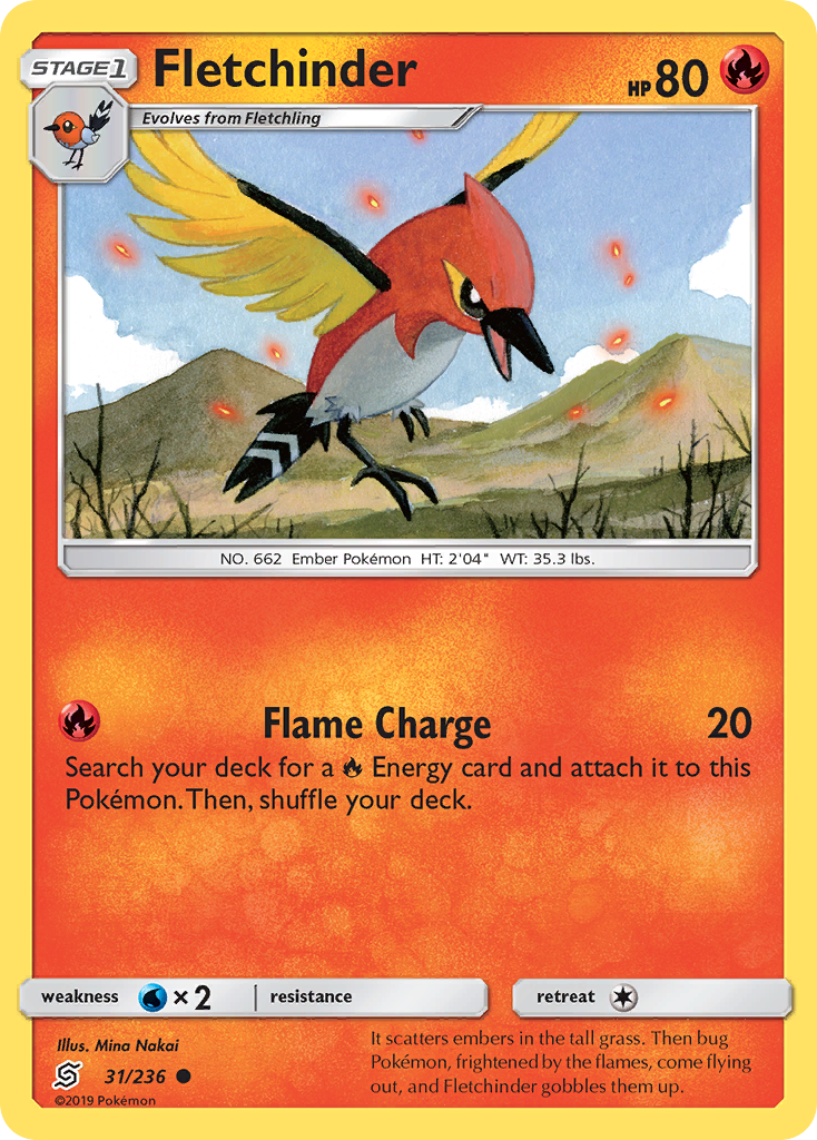 Fletchinder (31/236) [Sun & Moon: Unified Minds] | L.A. Mood Comics and Games