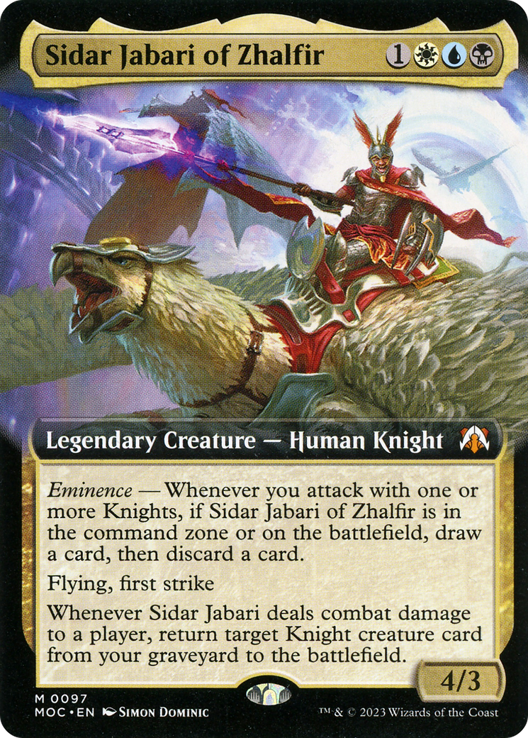 Sidar Jabari of Zhalfir (Extended Art) [March of the Machine Commander] | L.A. Mood Comics and Games