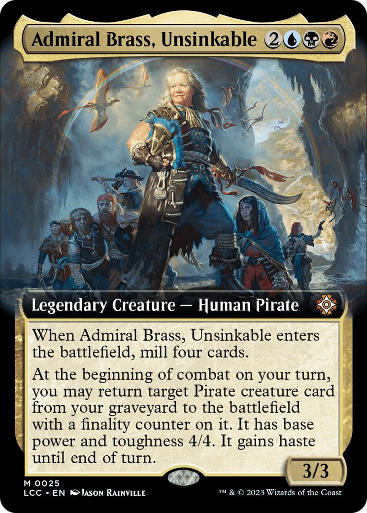 Admiral Brass, Unsinkable (Extended Art) [The Lost Caverns of Ixalan Commander] | L.A. Mood Comics and Games