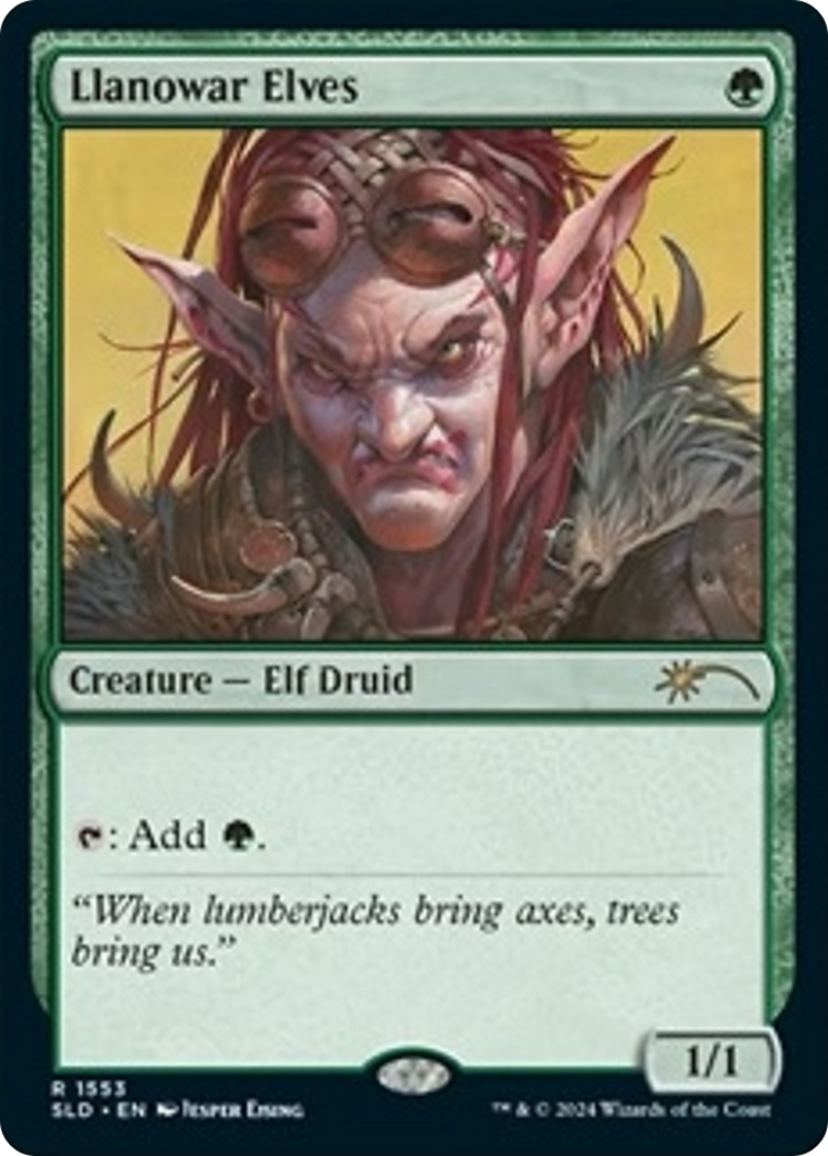 Llanowar Elves (1553) (Rainbow Foil) [Secret Lair Drop Series] | L.A. Mood Comics and Games