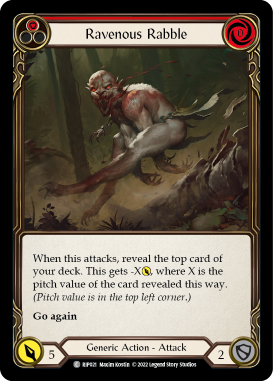 Ravenous Rabble (Red) [RIP021] (Outsiders Riptide Blitz Deck) | L.A. Mood Comics and Games