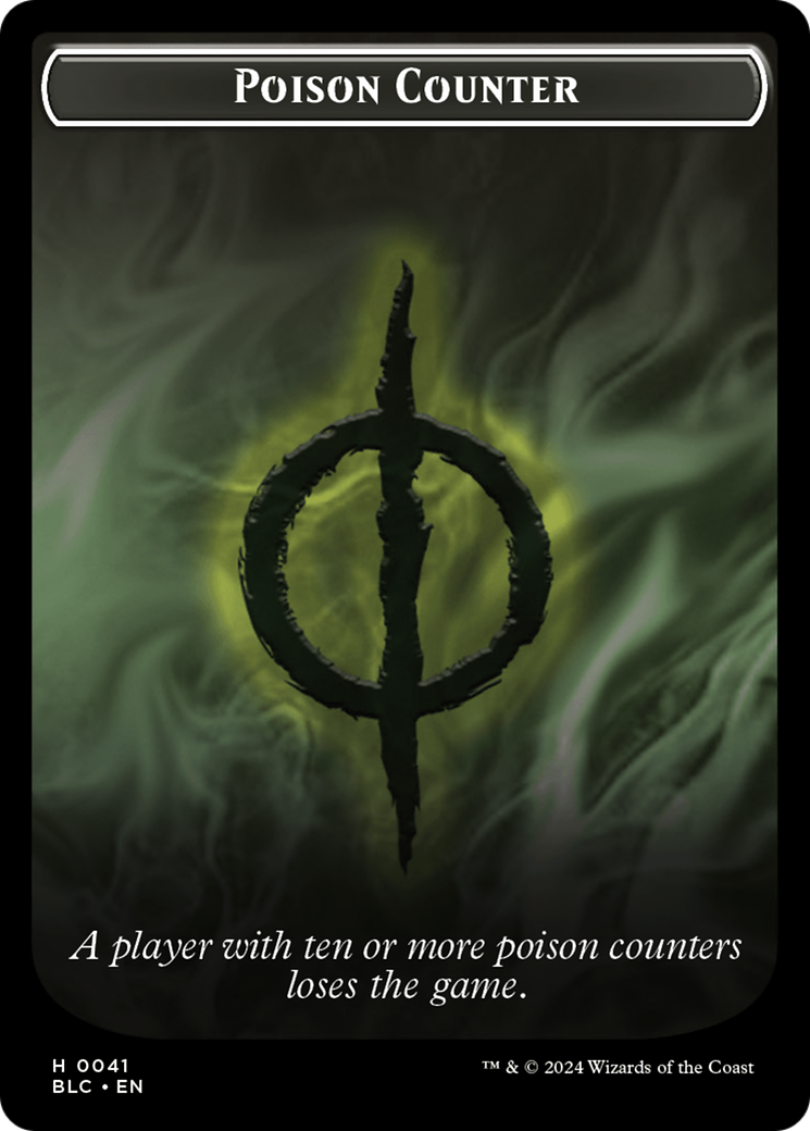 Rabbit // Poison Counter Double-Sided Token [Bloomburrow Commander Tokens] | L.A. Mood Comics and Games