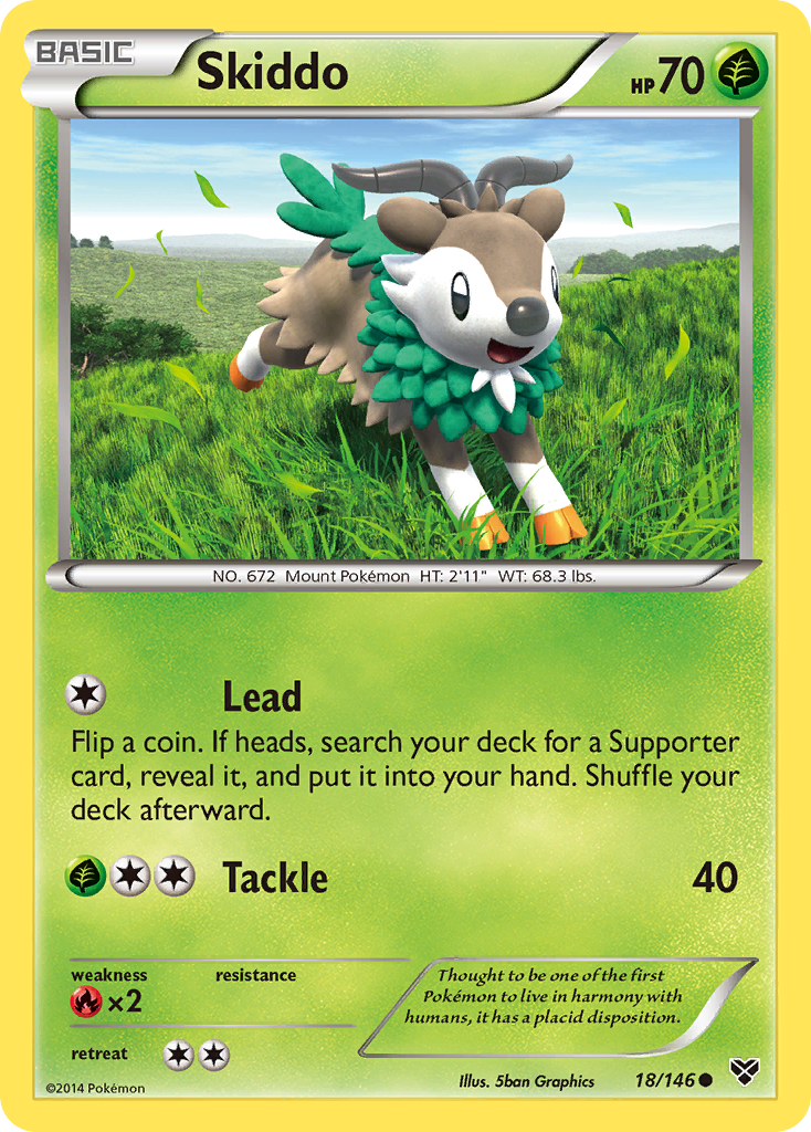 Skiddo (18/146) [XY: Base Set] | L.A. Mood Comics and Games