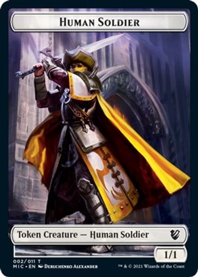 Eldrazi Spawn // Human Soldier Double-Sided Token [Innistrad: Midnight Hunt Commander Tokens] | L.A. Mood Comics and Games