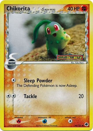 Chikorita (44/101) (Delta Species) (Stamped) [EX: Dragon Frontiers] | L.A. Mood Comics and Games