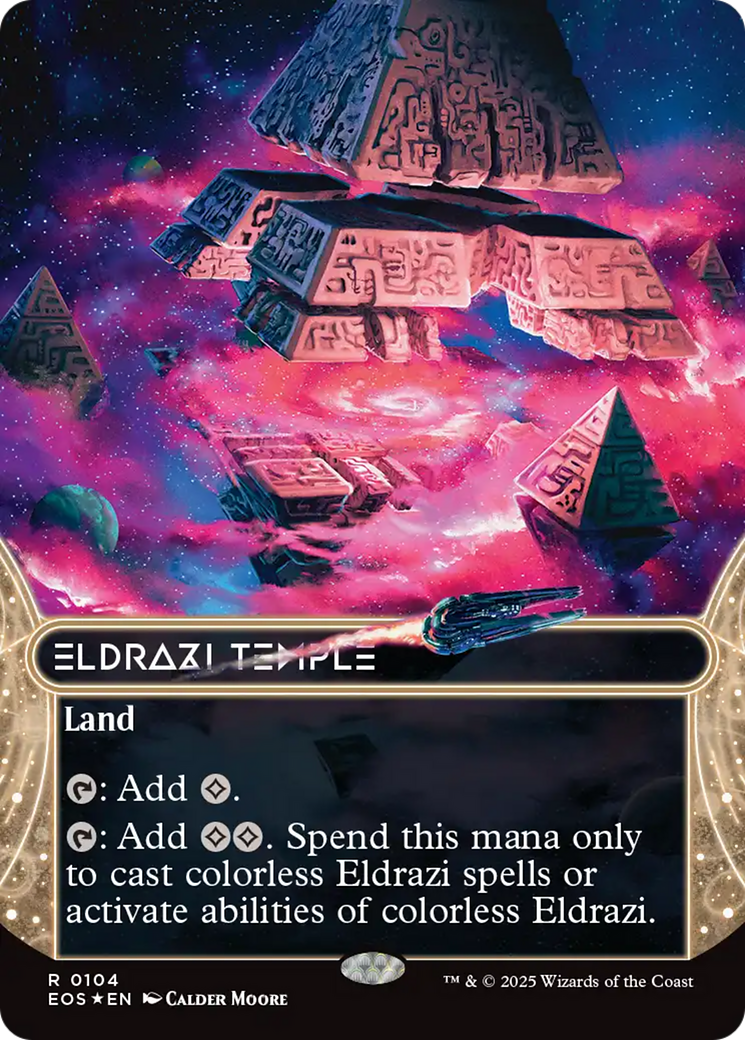 Eldrazi Temple (0104) (Borderless) (Galaxy Foil) [Edge of Eternities: Stellar Sights] | L.A. Mood Comics and Games