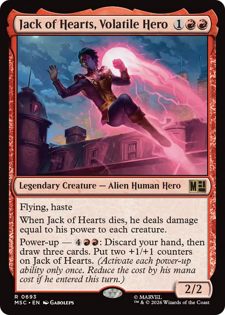 Jack of Hearts, Volatile Hero [Marvel Super Heroes Commander] | L.A. Mood Comics and Games