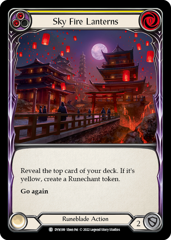 Sky Fire Lanterns (Yellow) [DYN189] (Dynasty) | L.A. Mood Comics and Games