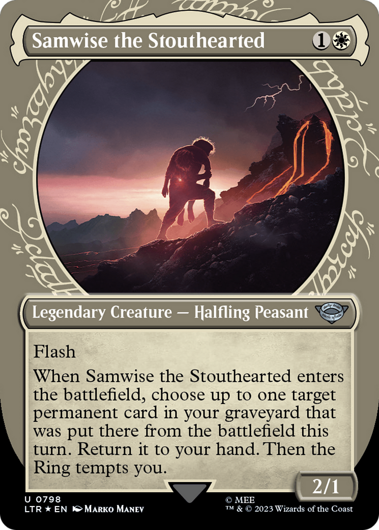 Samwise the Stouthearted (Showcase) (Surge Foil) [The Lord of the Rings: Tales of Middle-Earth] | L.A. Mood Comics and Games