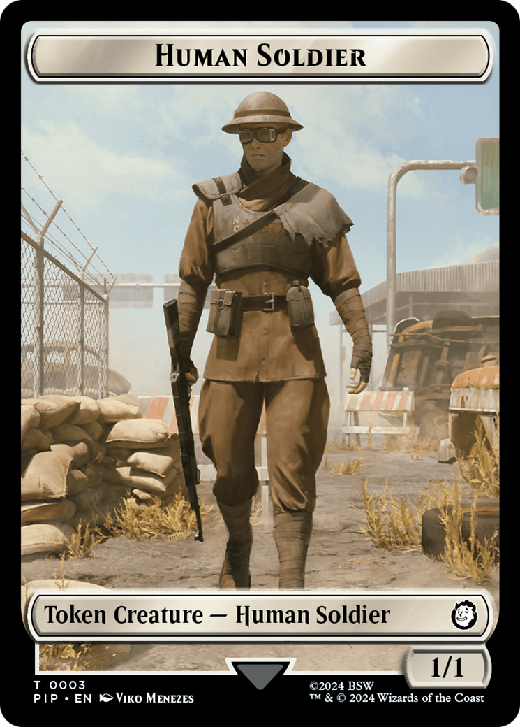 Food (0014) // Human Soldier Double-Sided Token [Fallout Tokens] | L.A. Mood Comics and Games