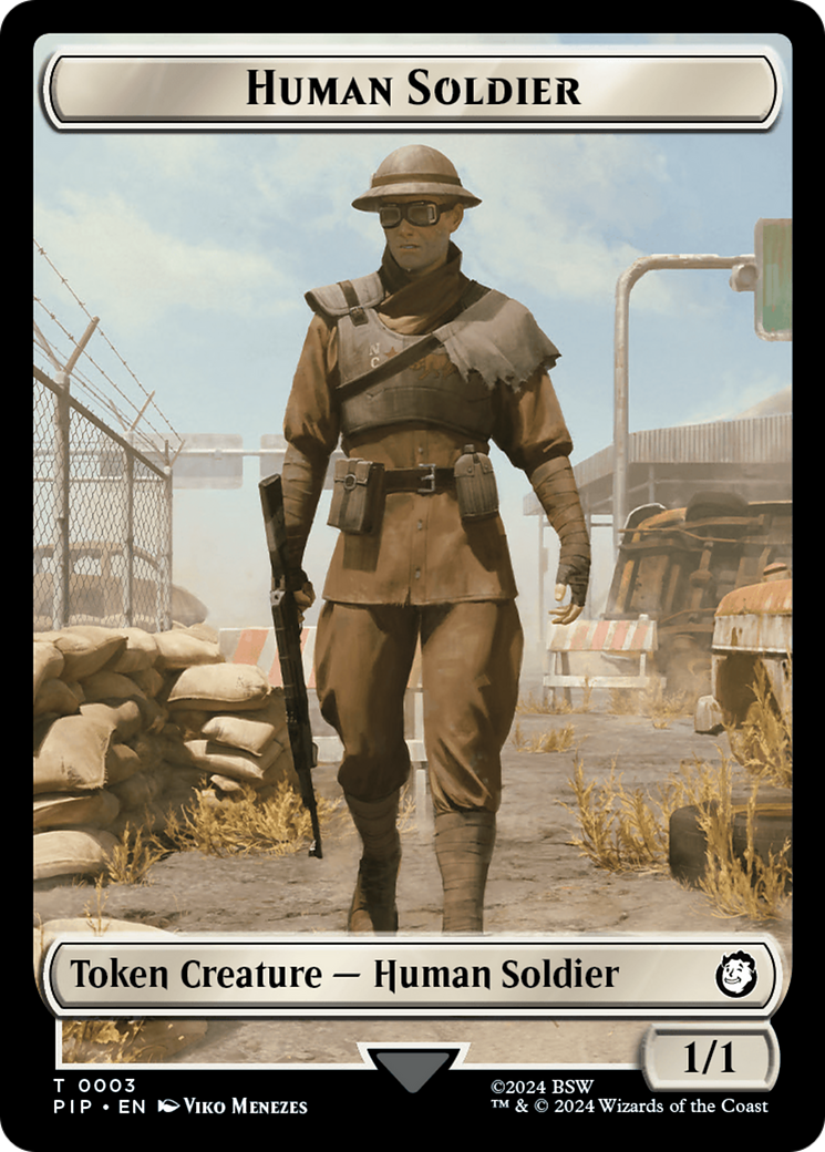 Radiation // Human Soldier Double-Sided Token [Fallout Tokens] | L.A. Mood Comics and Games