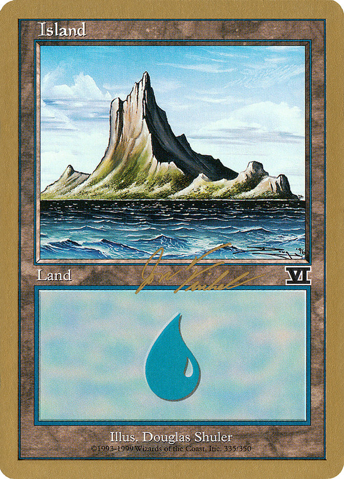 Island (jf335) (Jon Finkel) [World Championship Decks 2000] | L.A. Mood Comics and Games
