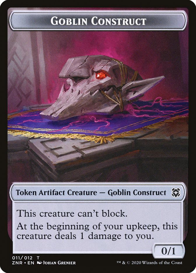 Drake // Goblin Construct Double-Sided Token [Zendikar Rising Tokens] | L.A. Mood Comics and Games