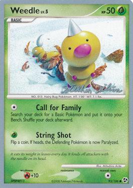Weedle LV.5 (93/106) (Luxdrill - Stephen Silvestro) [World Championships 2009] | L.A. Mood Comics and Games