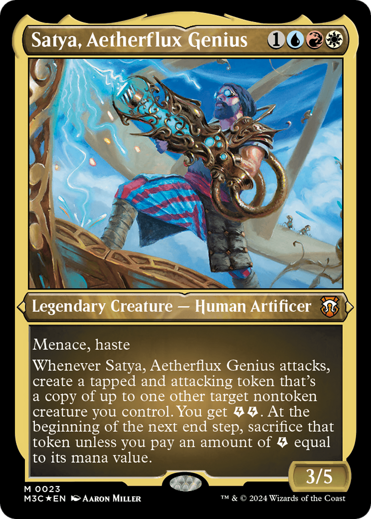 Satya, Aetherflux Genius (Foil Etched) [Modern Horizons 3 Commander] | L.A. Mood Comics and Games