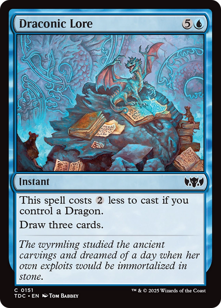 Draconic Lore [Tarkir: Dragonstorm Commander] | L.A. Mood Comics and Games