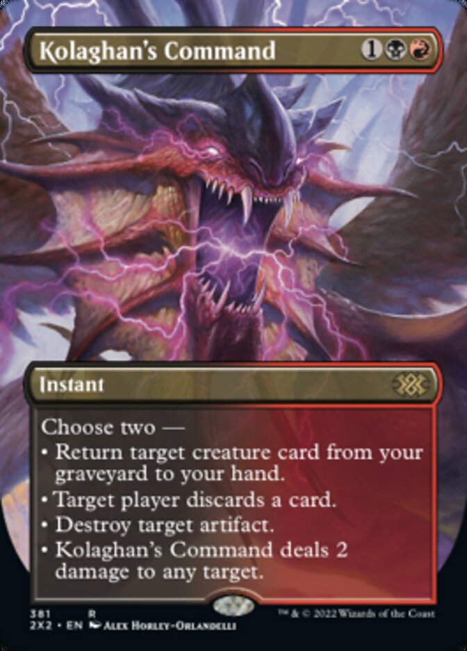 Kolaghan's Command (Borderless Alternate Art) [Double Masters 2022] | L.A. Mood Comics and Games
