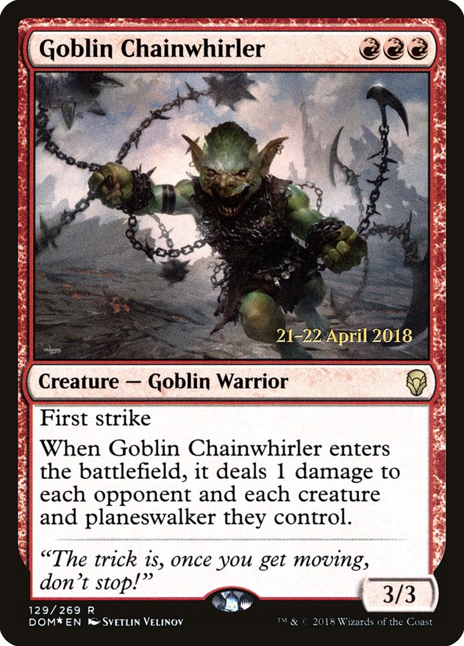 Goblin Chainwhirler [Dominaria Prerelease Promos] | L.A. Mood Comics and Games