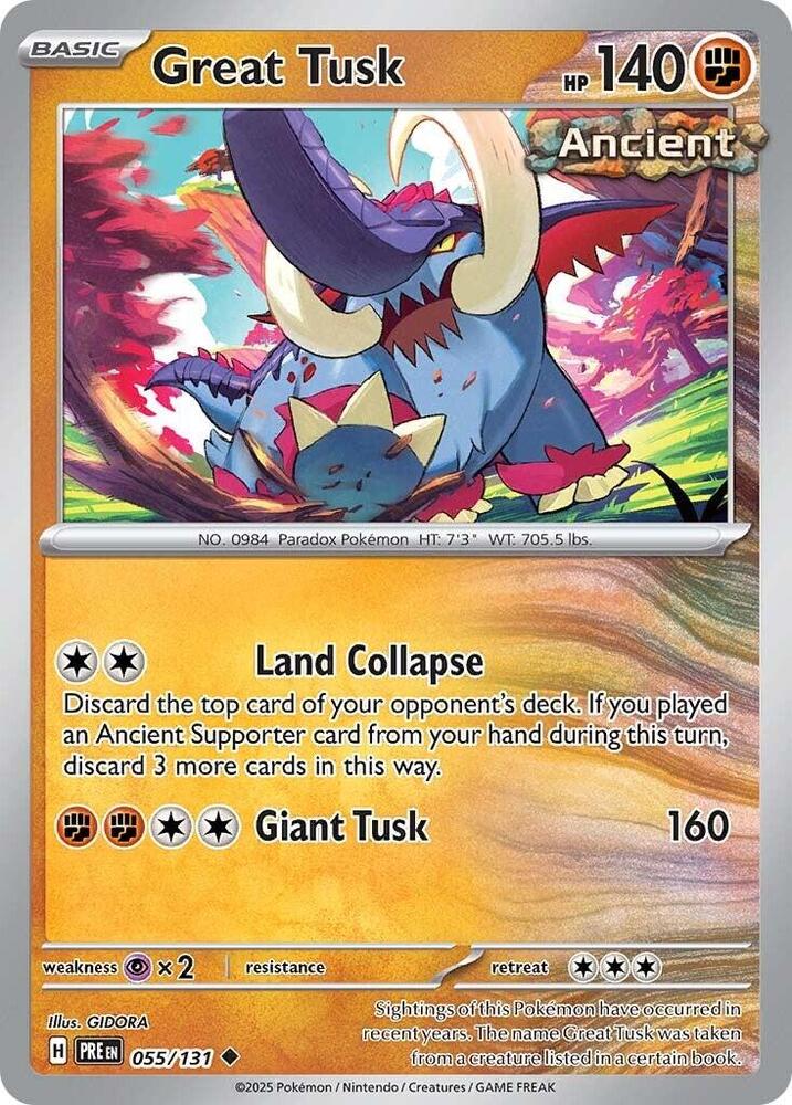 Great Tusk (055/131) [Scarlet & Violet: Prismatic Evolutions] | L.A. Mood Comics and Games