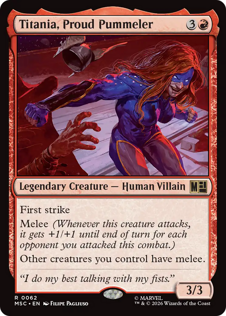 Titania, Proud Pummeler (Surge Foil) [Marvel Super Heroes Commander] | L.A. Mood Comics and Games