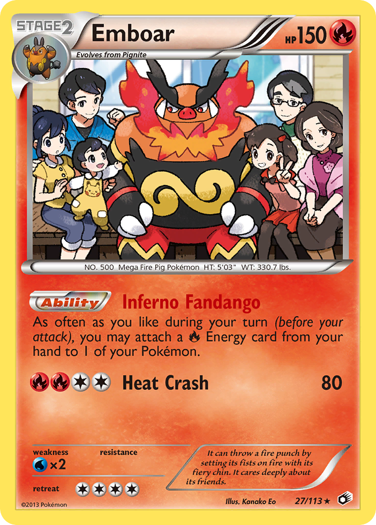 Emboar (27/113) [Black & White: Legendary Treasures] | L.A. Mood Comics and Games