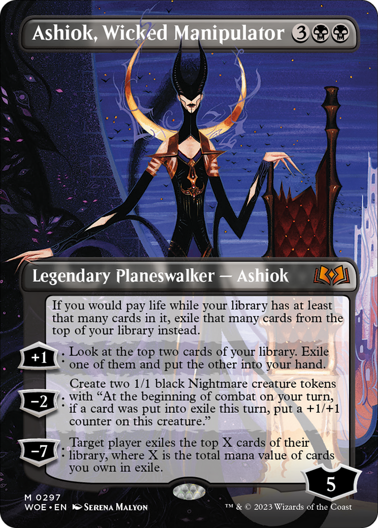 Ashiok, Wicked Manipulator (Borderless Alternate Art) [Wilds of Eldraine] | L.A. Mood Comics and Games