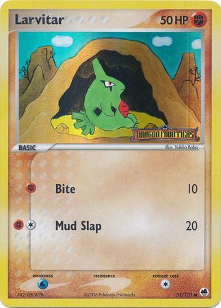 Larvitar (51/101) (Stamped) [EX: Dragon Frontiers] | L.A. Mood Comics and Games