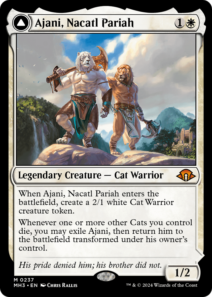 Ajani, Nacatl Pariah // Ajani, Nacatl Avenger [Modern Horizons 3] | L.A. Mood Comics and Games