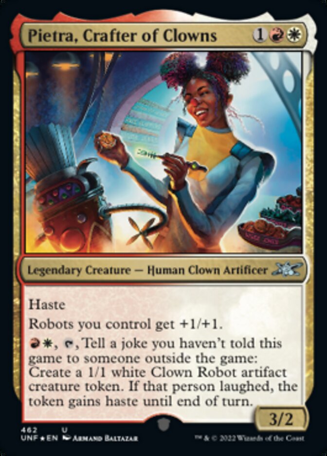 Pietra, Crafter of Clowns (Galaxy Foil) [Unfinity] | L.A. Mood Comics and Games