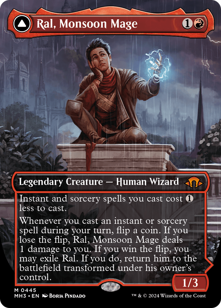 Ral, Monsoon Mage // Ral, Leyline Prodigy (Borderless) [Modern Horizons 3] | L.A. Mood Comics and Games