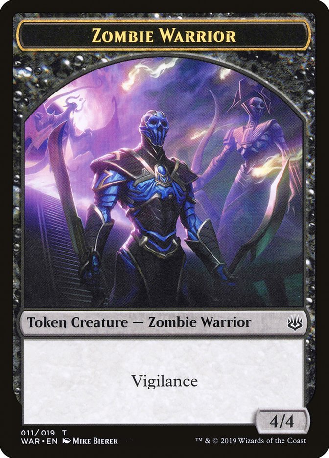 Zombie Warrior Token [War of the Spark Tokens] | L.A. Mood Comics and Games