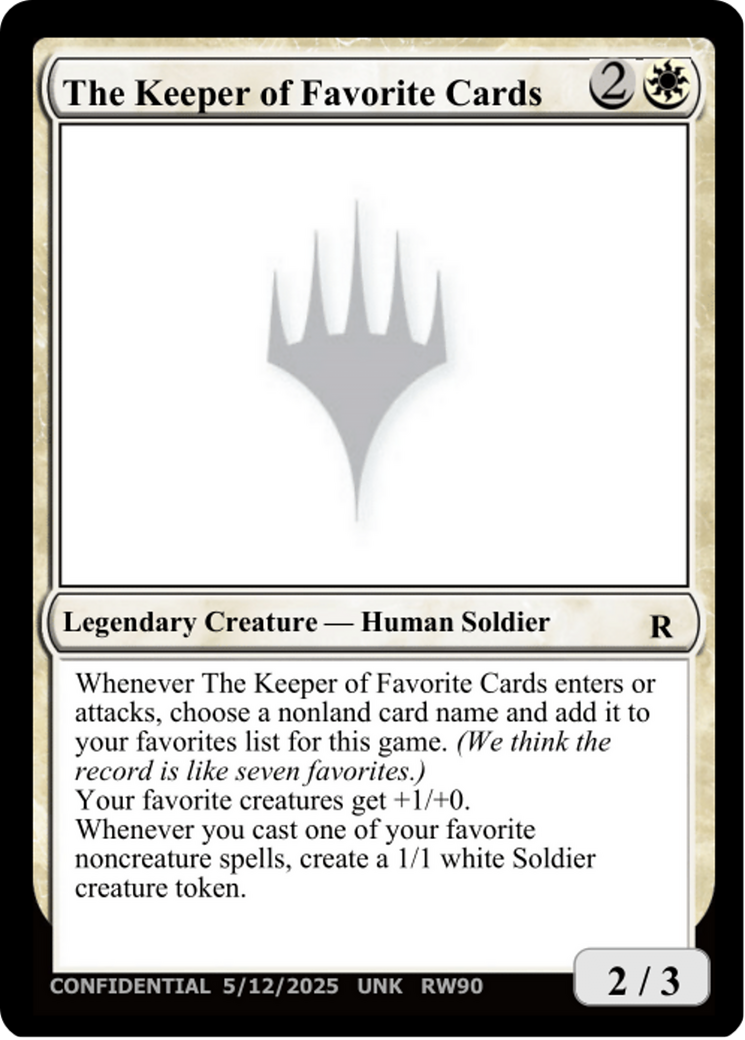 The Keeper of Favorite Cards (5/12/2025) [Unknown Event] | L.A. Mood Comics and Games