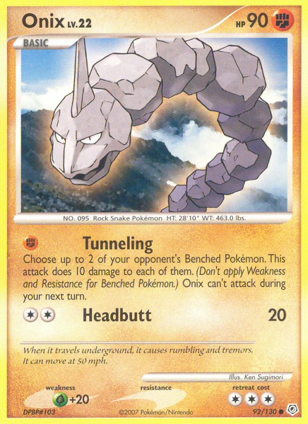 Onix (92/130) [Diamond & Pearl: Base Set] | L.A. Mood Comics and Games