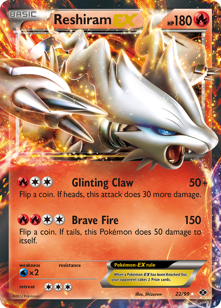 Reshiram EX (22/99) [Black & White: Next Destinies] | L.A. Mood Comics and Games